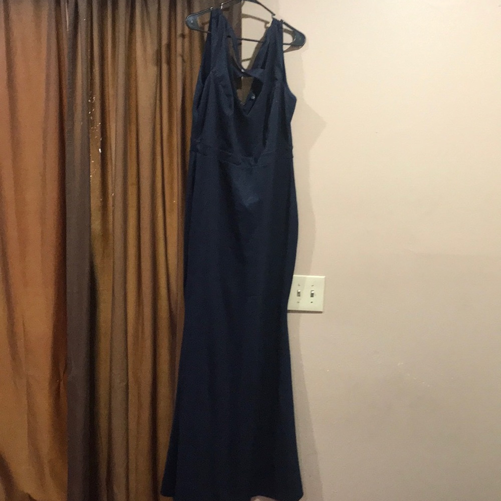 Long, fitted shimmery dress